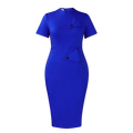 Yihddy Women's Bodycon Midi Dress with half high collar, vintage style, sheath fit, perfect for party occasions.