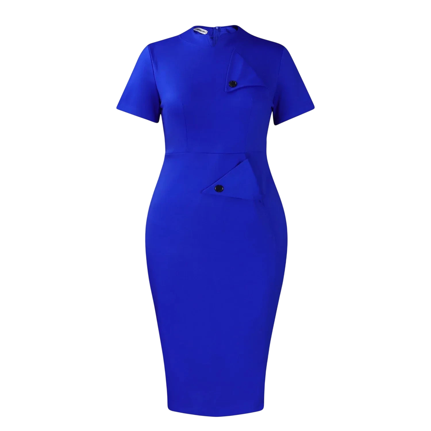Yihddy Women's Bodycon Midi Dress with half high collar, vintage style, sheath fit, perfect for party occasions.
