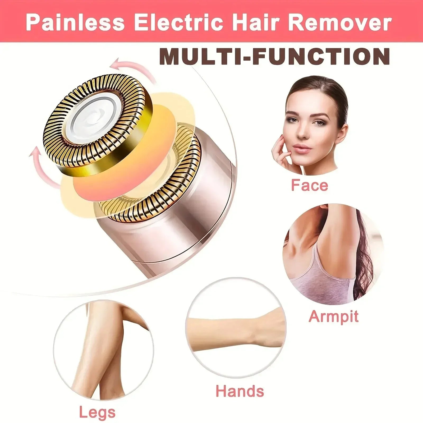 SHOWLU Portable Lipstick Electric Hair Remover for painless facial shaving, compact and easy-to-use facial hair removal device.