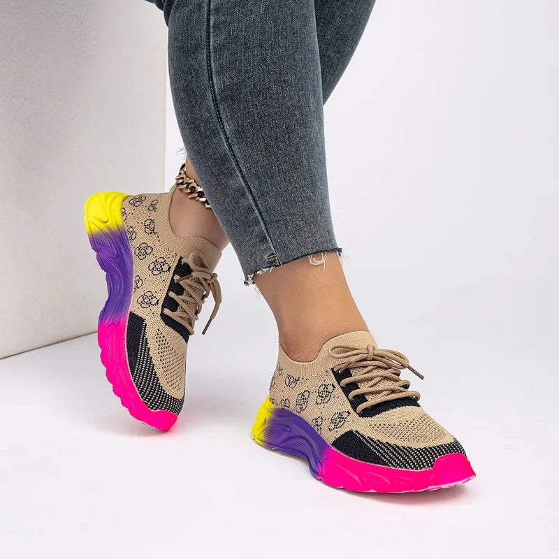 AJZS Women's slip-on athletic training sneakers by SHOWLU FASHION STORE, featuring breathable PU material and sporty design.