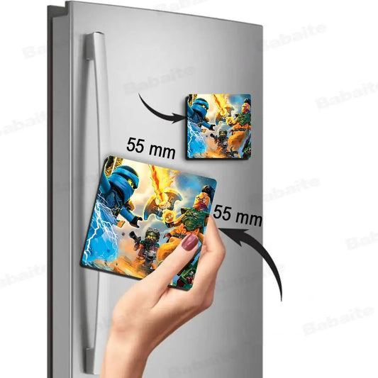 Cartoon N-NinjagoS Refrigerator Magnets Personalized Photo Fridge Magnets For Kitchen Whiteboard Home Decoration Office Gift
