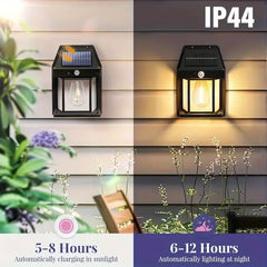 Solar Motion Sensor Outdoor Wall Light