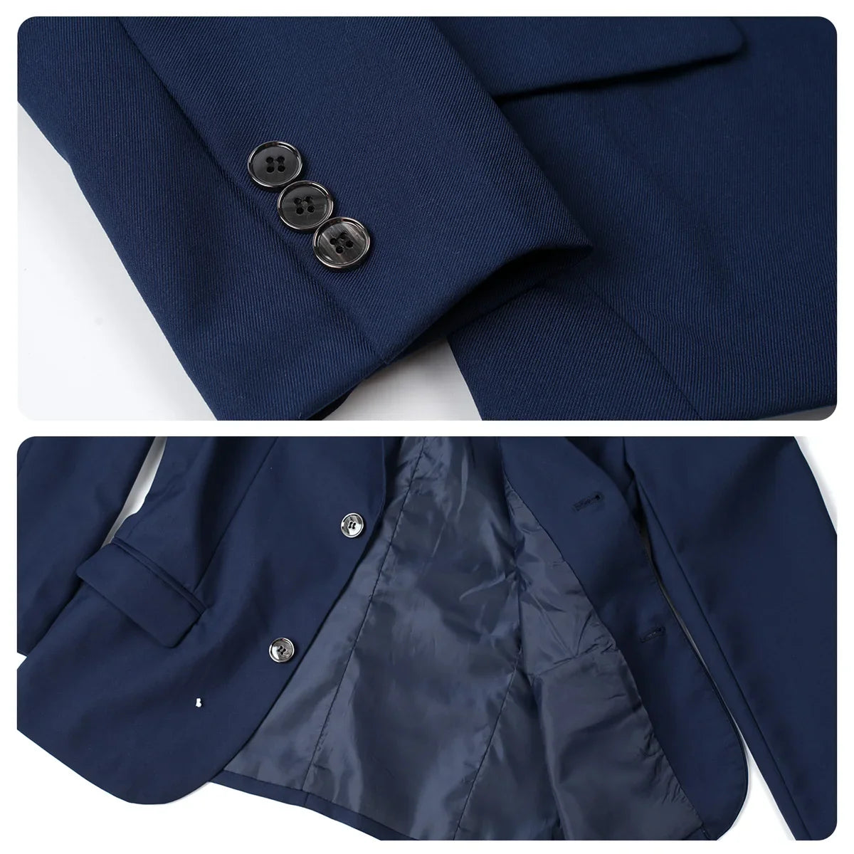 A&J DESIGN boys formal suit set with tuxedo blazer and matching pants, perfect for kids' weddings or special occasions