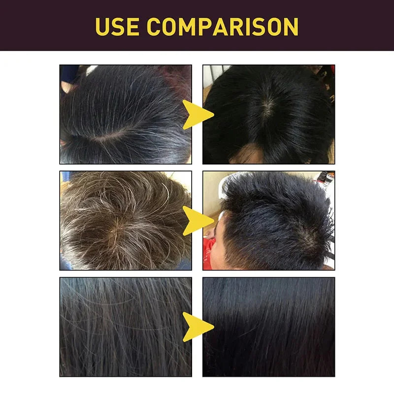 Black hair dye shampoo for gray hair, Showlu Fashion Store 3-in-1 herbal nourishing shampoo for women and men.