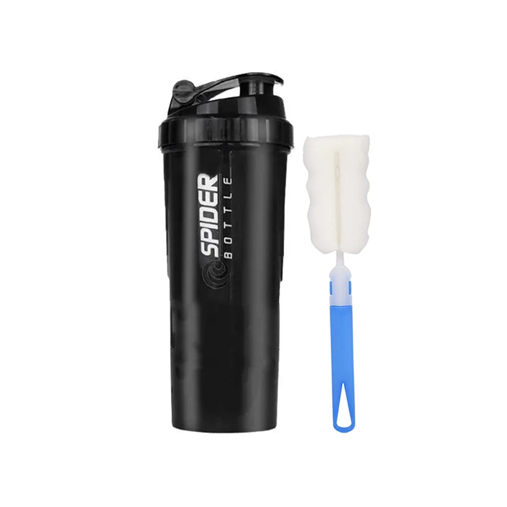 Showlu Fashion Showlu Wind protein shaker bottle with 3-layer large capacity mixing cup for smoothies and supplements.