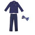 Boys Dark Green Formal Wedding Party Suit Children Blazer Vest Pants Tie 4 PCS Tuxedo Kids Performance Photography Dress Costume