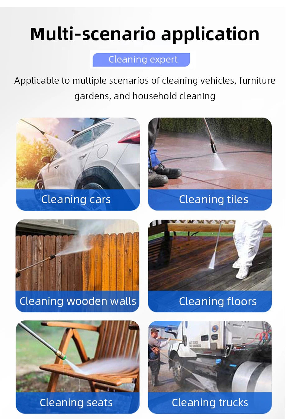 Showlu Smart General electric pressure washer with 3000 PSI, featuring a high-pressure hose and spray gun for cleaning tasks