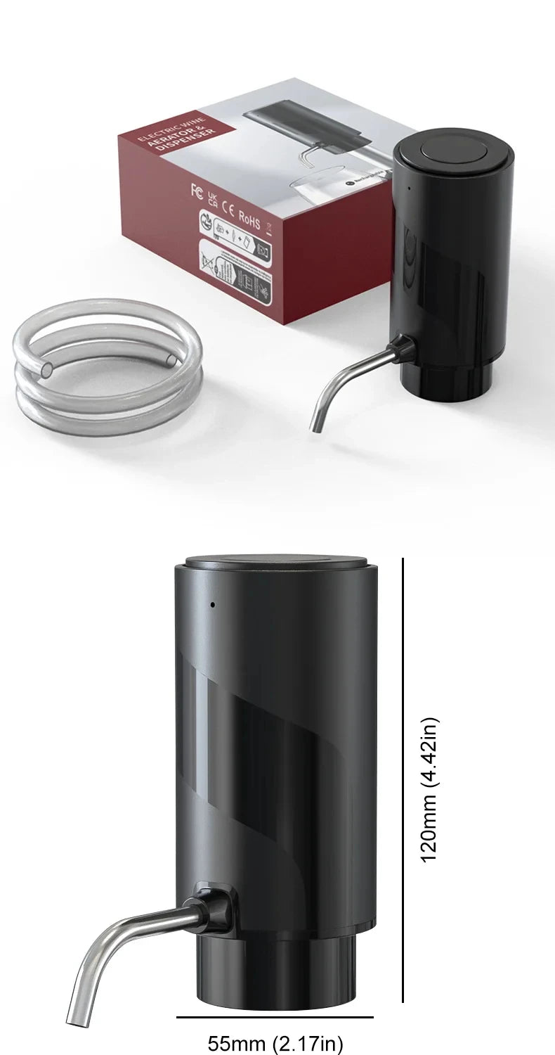Showlu Smart General electric wine aerator dispenser with USB automatic pourer, designed for smooth, effortless wine pouring.