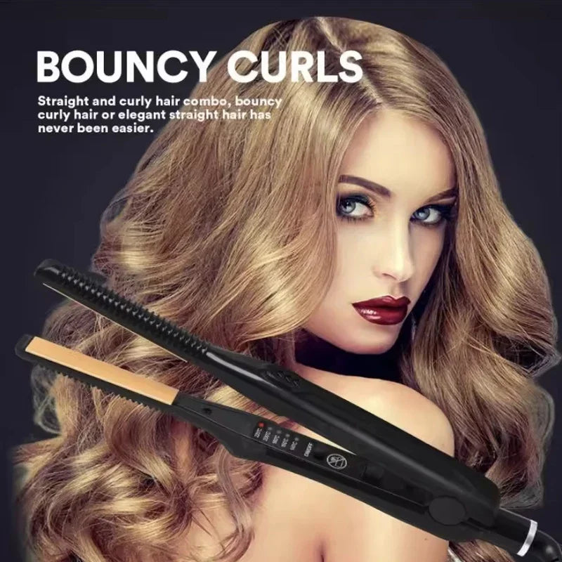 Showlu Smart General mini hair straightener with ceramic plates, compact design, perfect for quick styling and travel.