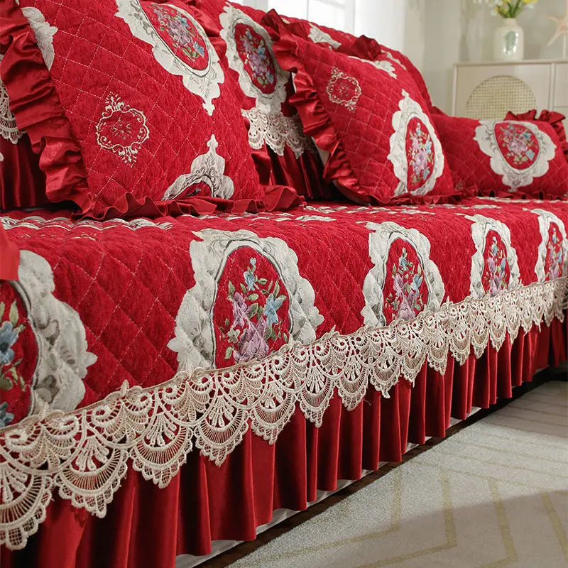 Four Seasons Combination Sofa Cushion European Universal Sofa Cover Simple and Non Slip High-end Thickened Living Room Sofa Mat