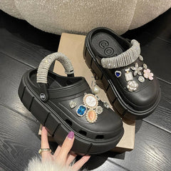 Summer Women Slippers Platform Clogs Outdoor Garden Shoes Female Pool Sandals Bathroom Flip Flops Mules Ladies Beach Slides SHOWLU FASHION STORE