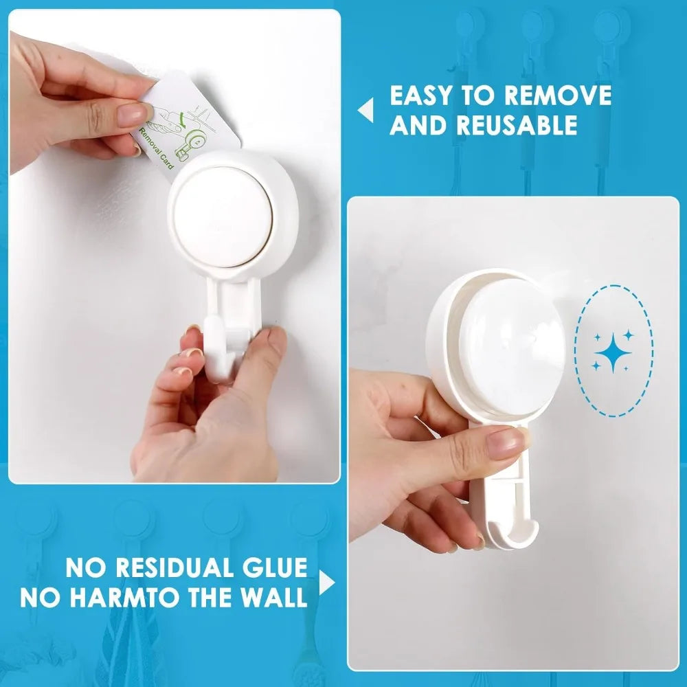 Showlu Smart General wall-mounted storage hooks mounted on a wall, ideal for organizing keys, bags, and accessories.