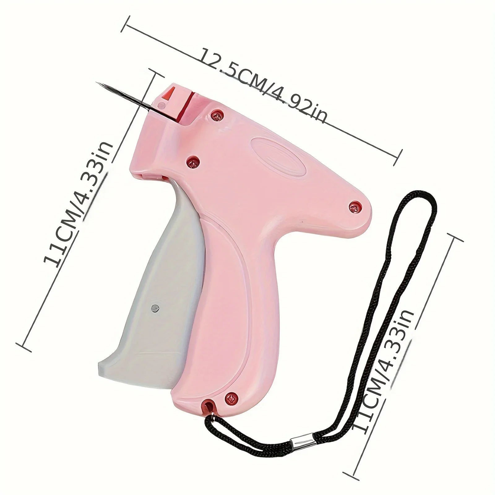 Portable Showlu Micro Stitch Gun for clothing repairs, featuring compact design for quick hemming and sewing tasks.