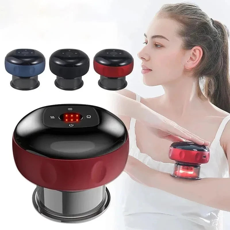 Electric vacuum cupping massager by Showlu Fashion Store with heating function, designed for body therapy and gua sha massage.