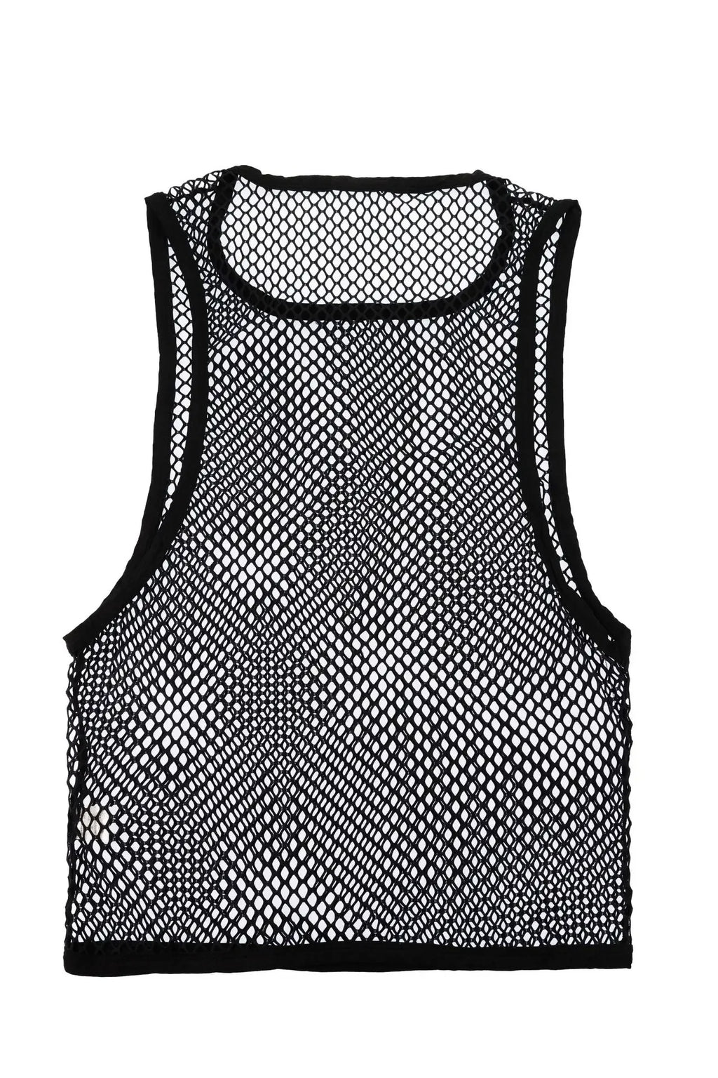Men's bodybuilding gym tank top by Showlu Fashion, sleeveless mesh undershirt for fitness and workout training.