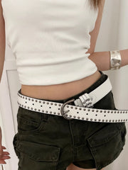 Versatile soft face needle buckle waistband for jeans, fashionable rivet waistband for decoration, paired with dress y2k sweet a