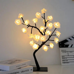 Rose Tree Lamp, USB Powered LED Light Flower Night Light for Home Decoration Outdoor Parties Weddings Gift
