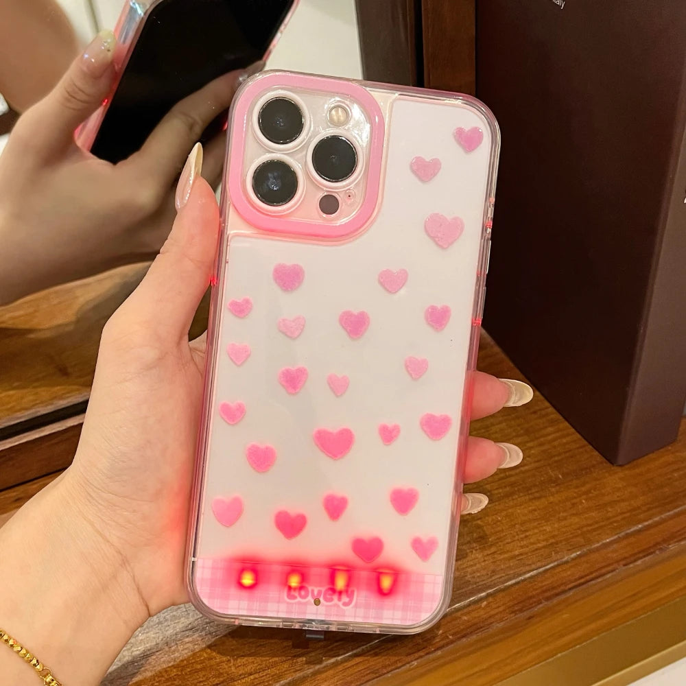 Showlu Smart General LED phone case with illuminated design, featuring a sleek black exterior and built-in LED lights for added style.