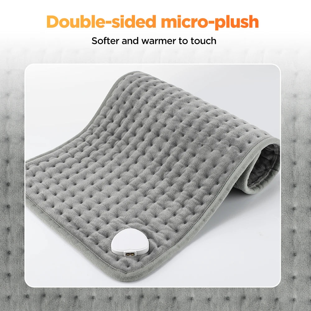 Showlu Smart Electric Heating Pad with adjustable temperature, timer, and plush surface for warm comfort.