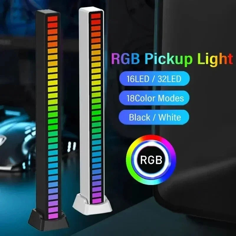 RGB Sound Control LED music rhythm light bar by Showlu Smart General, featuring colorful lights that sync with music beats.