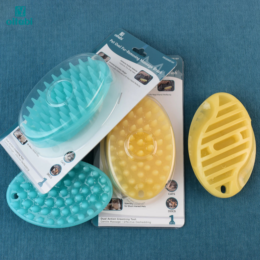 Showlu Smart General pet hair removal brush with ergonomic handle and stainless steel bristles for effective fur cleanup.