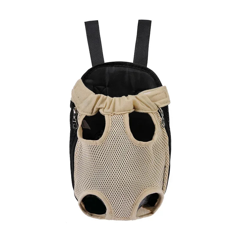 Showlu adjustable mesh pet carrier backpack with breathable design for cats and small dogs, featuring secure straps and ventilation panels.