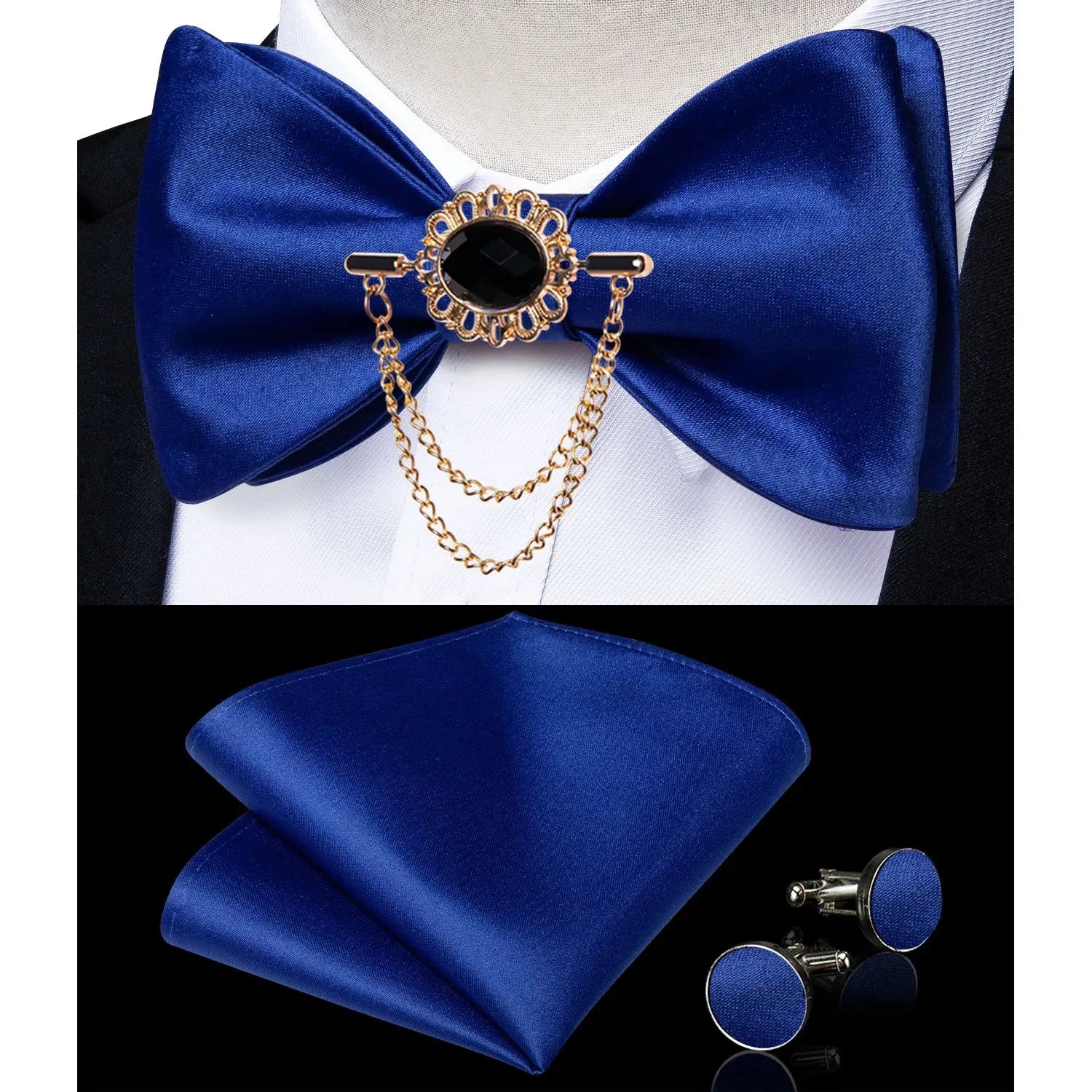 Pink plaid silk self-tie bow tie set with brooch and handkerchief, stylish accessory by SHOWLU FASHION STORE.