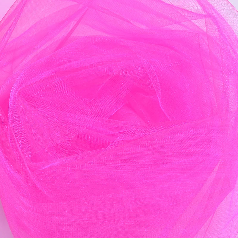Wedding organza roll with sheer crystal tulle fabric, ideal for wedding arches, party backdrops, and baby shower decorations.