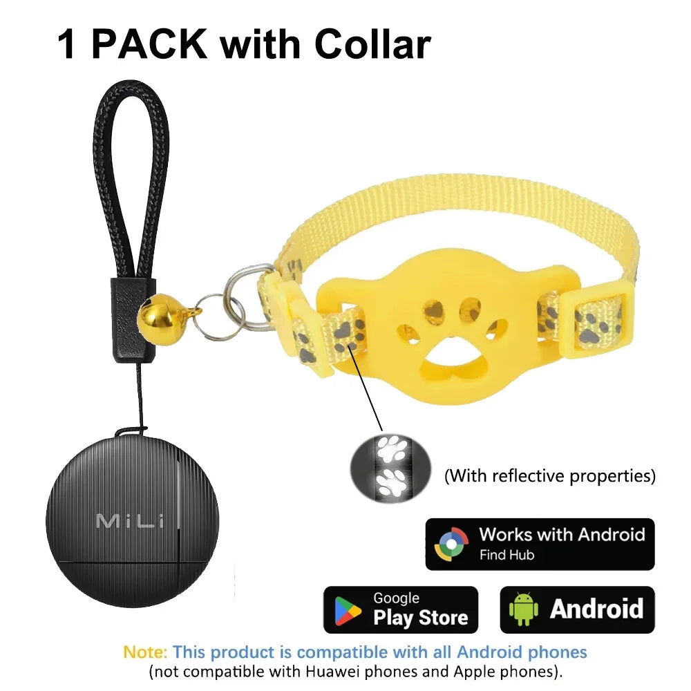 Showlu Smart General Pet GPS Tracker showing a compact device with LED indicator and attachment clip for pet collar.