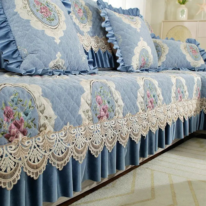 Four Seasons Combination Sofa Cushion European Universal Sofa Cover Simple and Non Slip High-end Thickened Living Room Sofa Mat