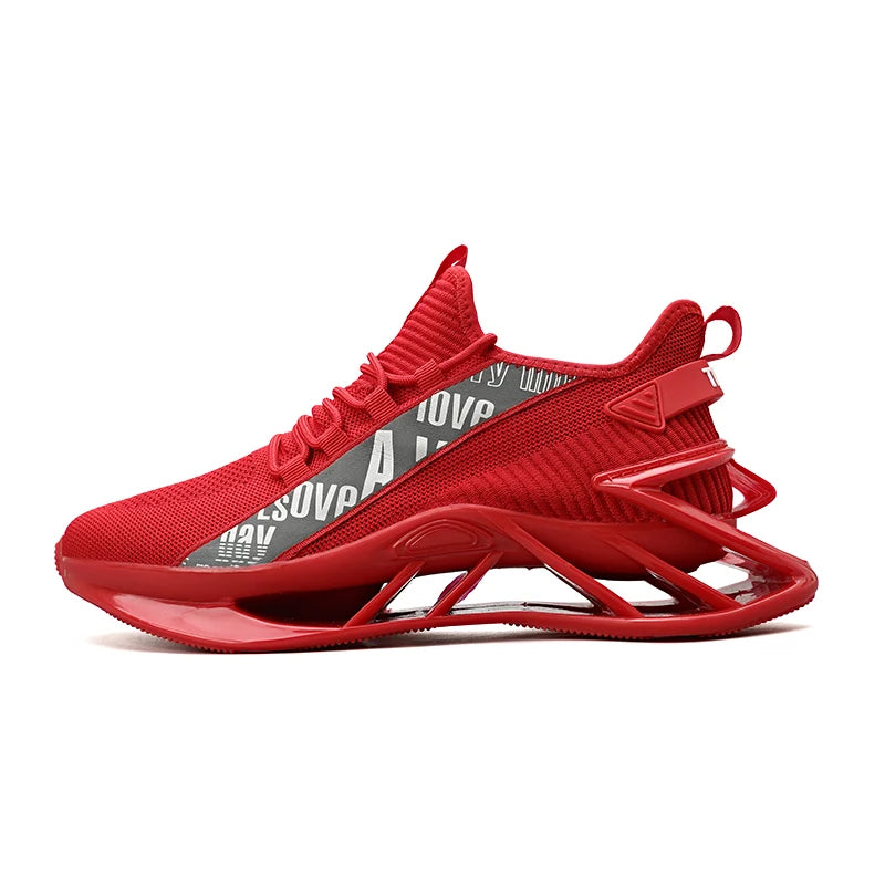 Men's casual sneakers by Showlu Fashion Store featuring breathable fabric, comfortable trainer design, ideal for running and everyday wear.