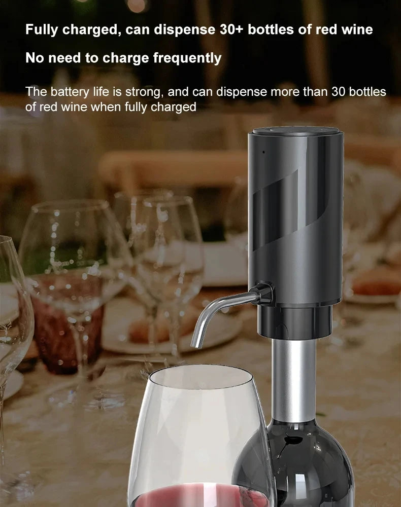 Showlu Smart General electric wine aerator dispenser with USB automatic pourer and sleek design for smooth wine serving.