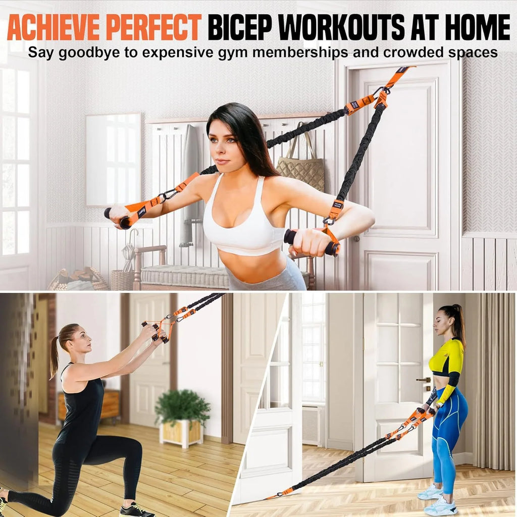 Showlu Pull Up Assistance Bands Set with durable workout straps for strength training and exercise support in gym or home.