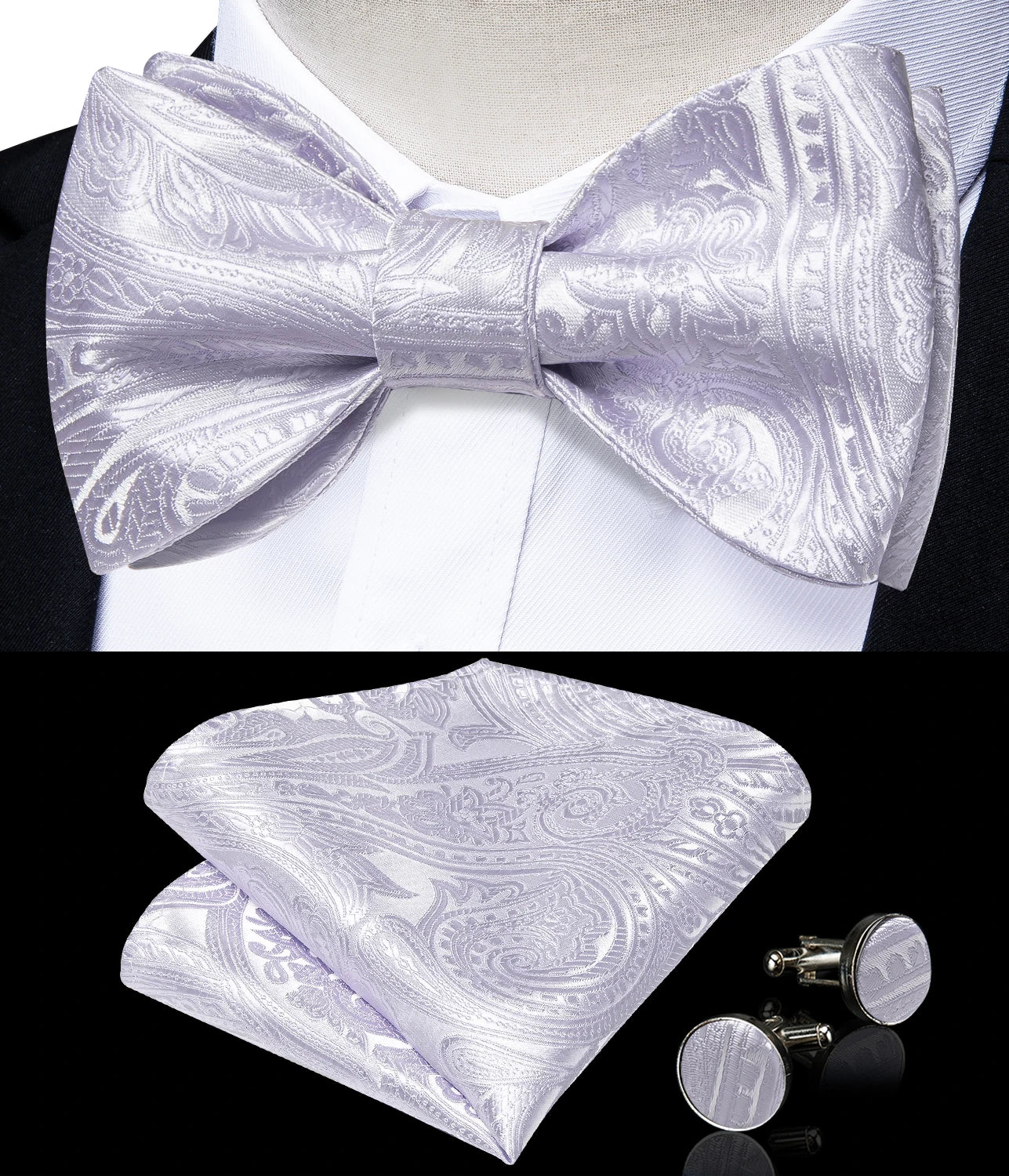 Brand New Men's Bow Tie Teal Green Blue Paisley Floral Silk Bow Tie Wedding Party Butterfly Bowknot Men Tie Accessories DiBanGu