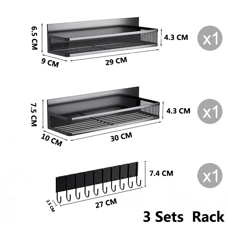 Showlu Smart General magnetic fridge organizer shelf attached to a refrigerator door for neat storage of containers and bottles.