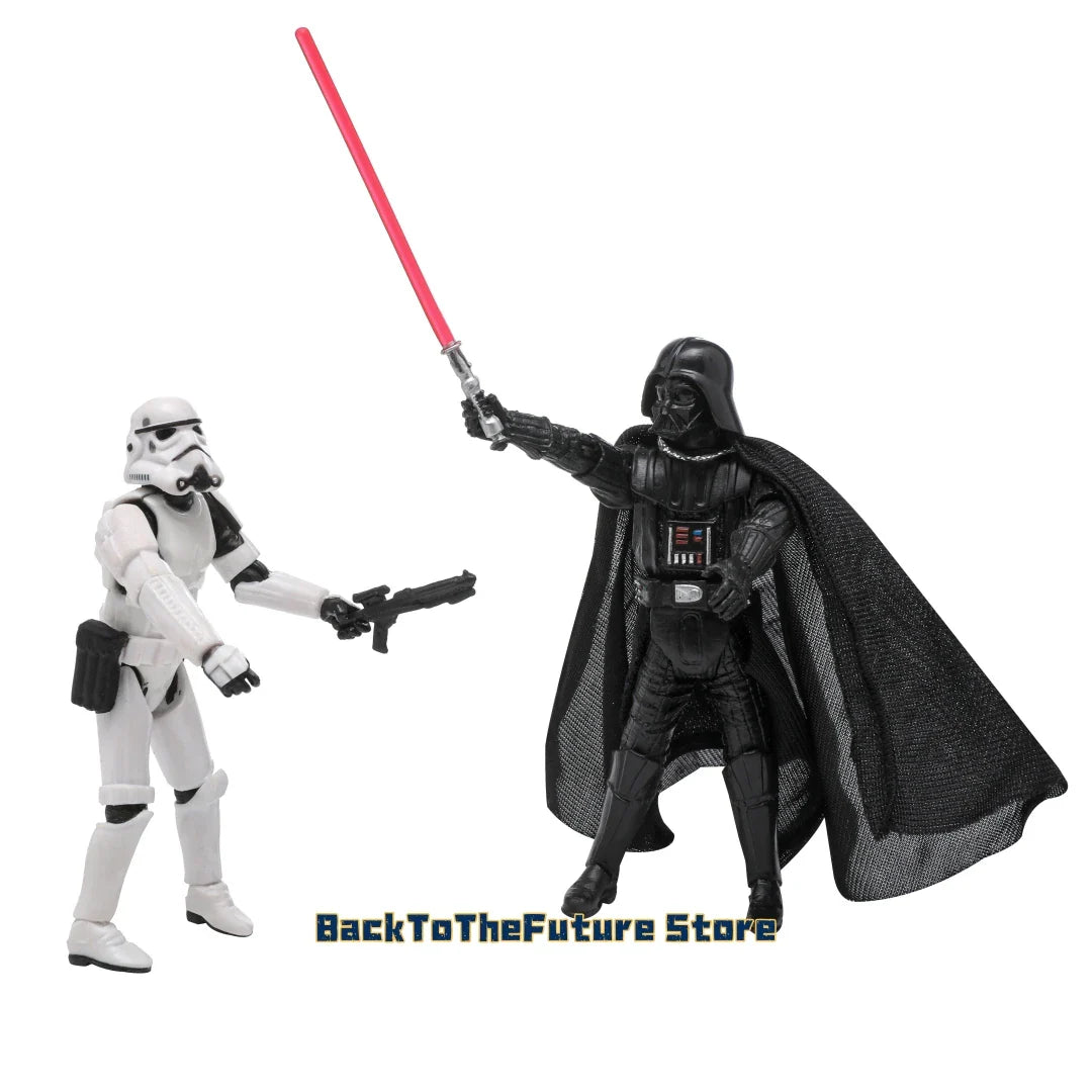 Dark Trooper Star Wars action figure by Hasbro, 10cm plastic mini model with detailed armor and weapon accessories.