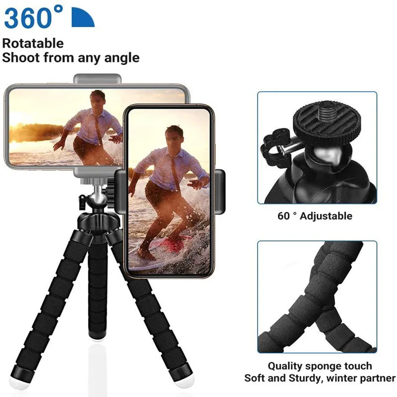 Showlu Smart General phone tripod stand with adjustable legs and mount, ideal for stable smartphone photography and video recording.