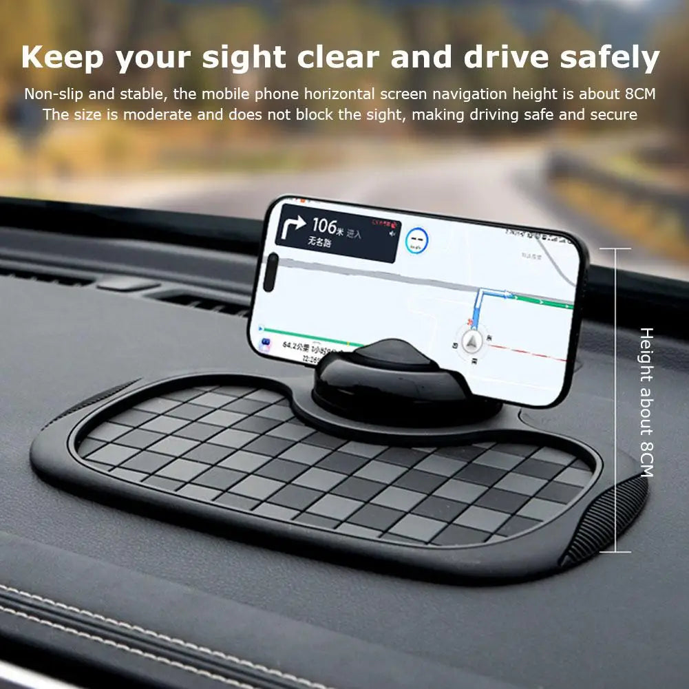 Car dashboard anti-slip mat from Showlu Fashion Store, featuring textured surface to hold items securely in vehicle.