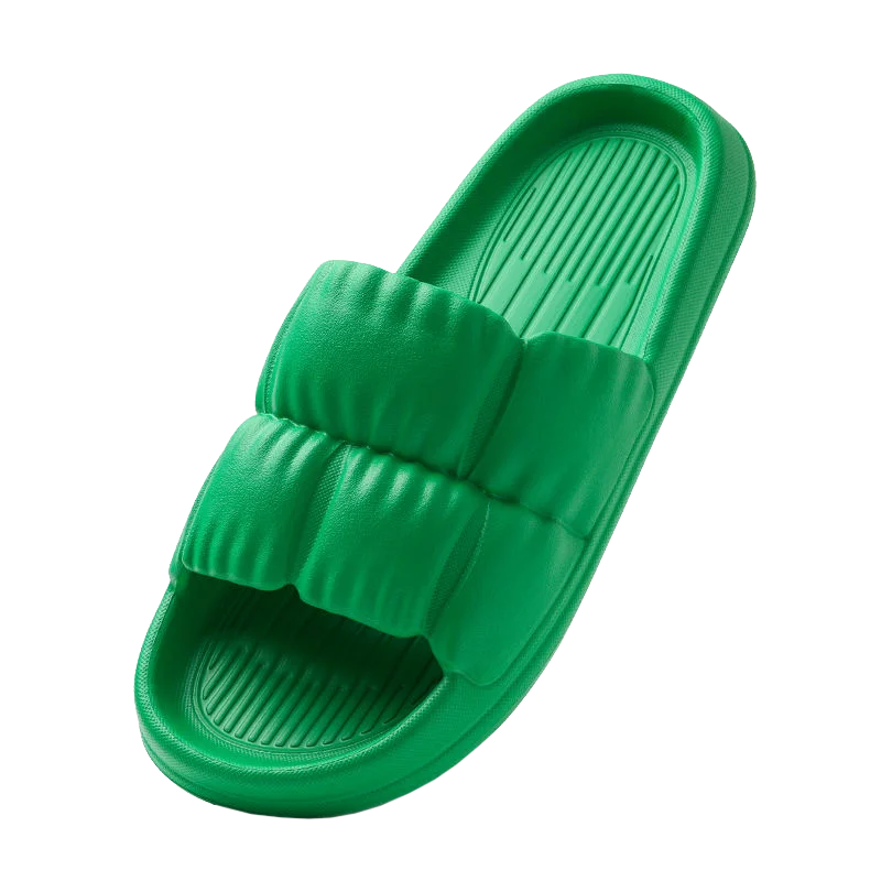 Women’s 2023 soft sole cloud slippers with thick platform, EVA non-slip flip flops for indoor, outdoor, beach, and summer wear.