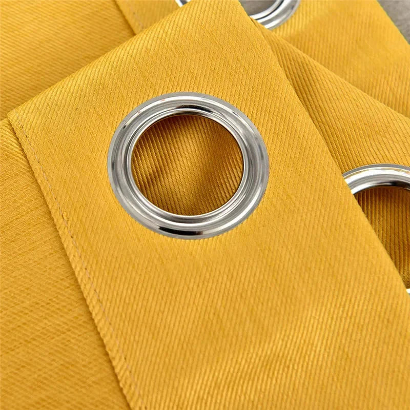 Black Ant modern yellow blackout curtains with thick sheer window drapes for stylish room darkening and privacy.