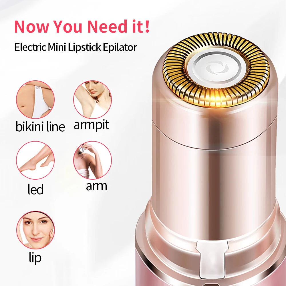Showlu Smart General portable rechargeable women’s facial hair remover with compact design and built-in rechargeable battery.