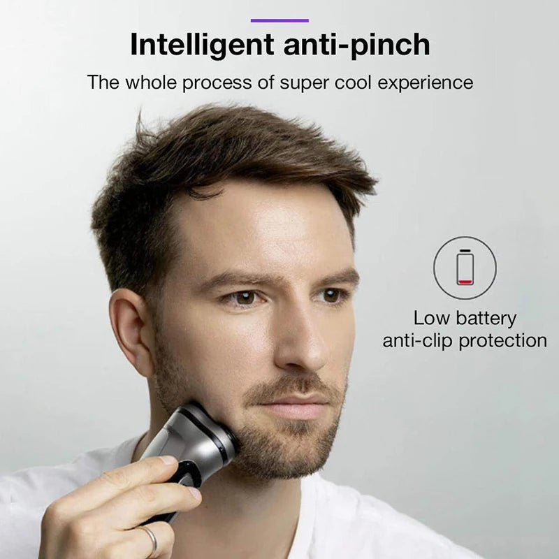 Showlu Smart General ENCHEN Blackstone 3D Rotary Electric Shaver with multiple rotary blades and ergonomic design.