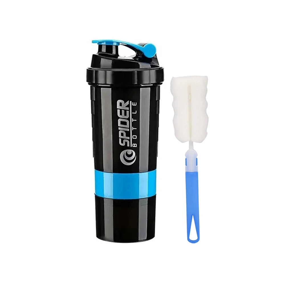 Showlu Fashion Store FEB.WIND protein shaker bottle with 3-layer design and large capacity for mixing fitness drinks.