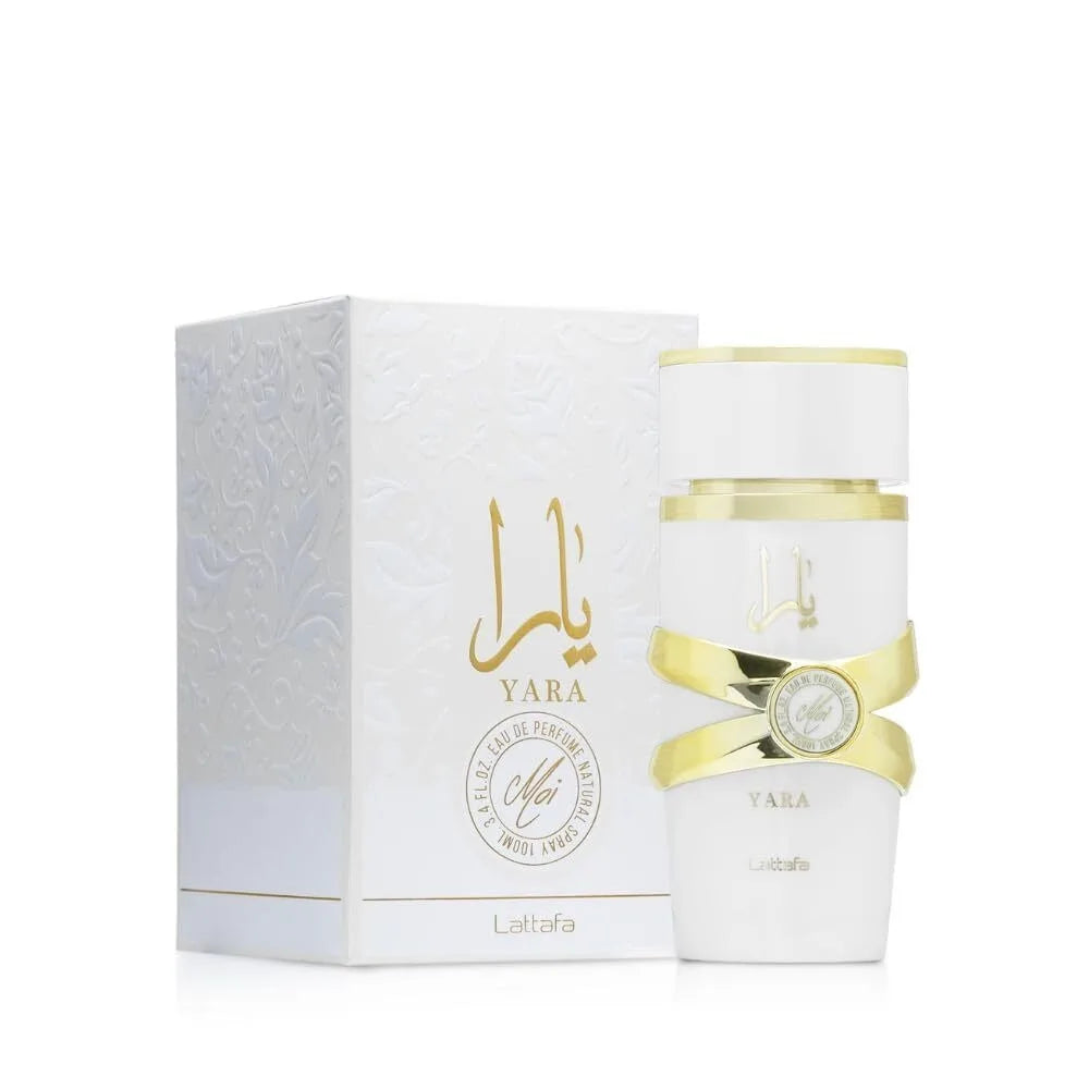 Lattafa Yara Moi Eau de Parfum for women, 100ml, featuring a long-lasting floral fragrance with elegant bottle design.