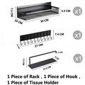 Showlu Smart General magnetic fridge organizer shelf mounted on a fridge door, holding bottles and small kitchen items.