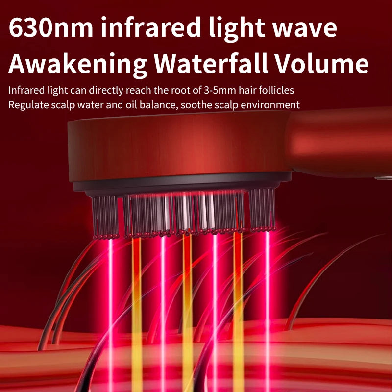 Showlu Smart General red light scalp massager hair growth comb with ergonomic design and LED light therapy for scalp stimulation.