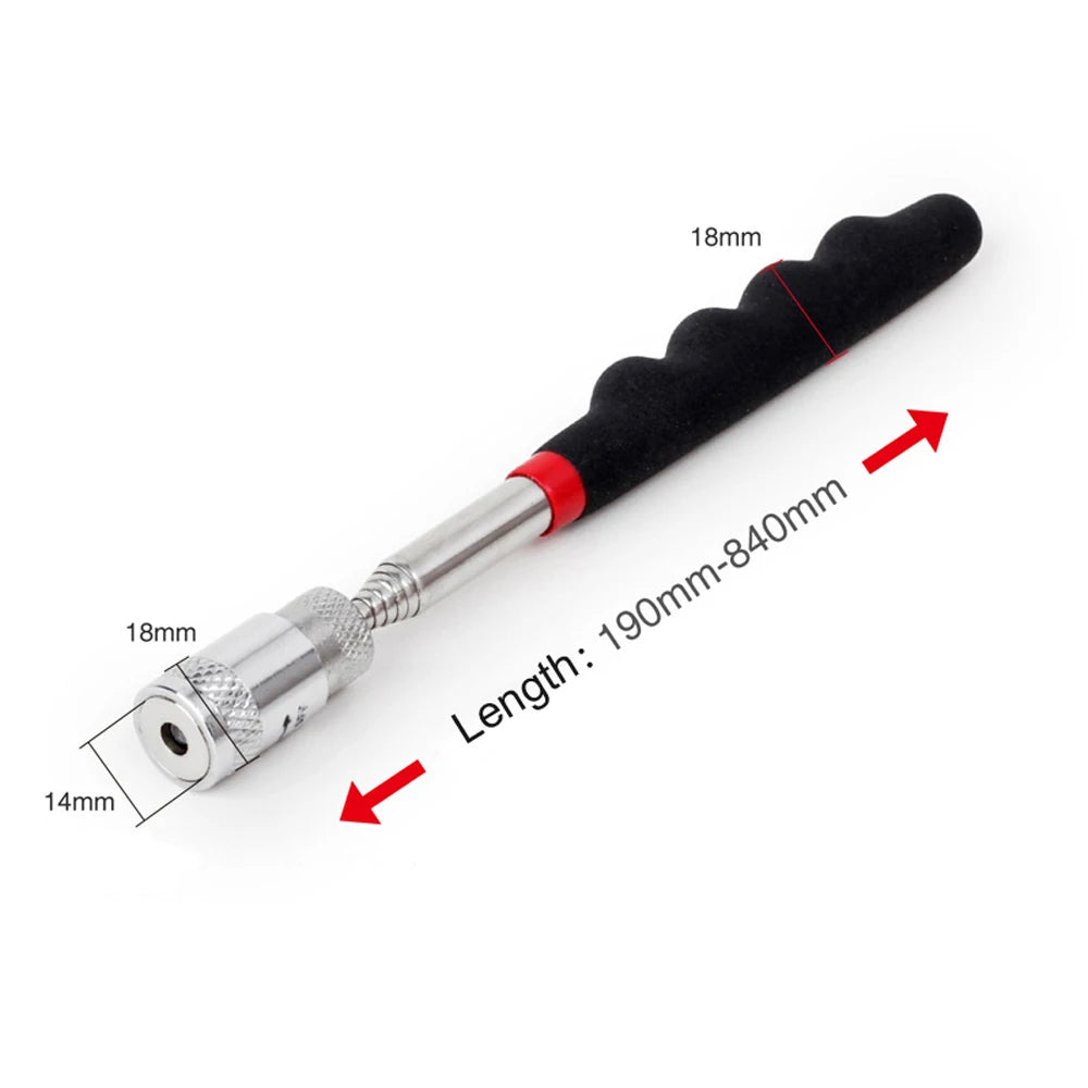 Showlu Smart General telescopic magnetic pickup tool with LED light, featuring extendable handle and magnetic tip for retrieving metal objects.