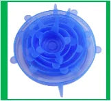 Showlu Smart General silicone stretch lids on a bowl, demonstrating reusable, flexible food cover for containers.