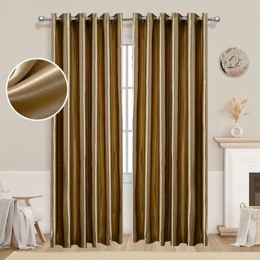 Modern Simple Silk Soft Satin Semi-Blackout Bedroom Curtains, versatile Curtain Lining Gift Box Hemming Decorative Fabrics SHOWLU FASHION STORE