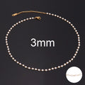 Simple pearl stainless steel necklace for women, featuring a handcrafted bead chain choker with elegant fashion jewelry design